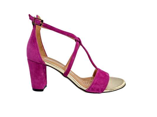 Prestige sandały 2072/OBL/N Purpura-Zamsz