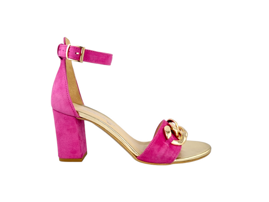 Prestige sandały 2077/OBL/N Fuksja-Zamsz